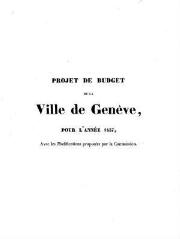 18 vues bud_1837 Budget de la Ville de Genève pour l'année 1837