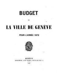 22 vues bud_1872 Budget de la Ville de Genève pour l'année 1872
