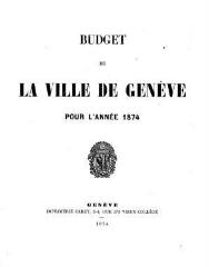 23 vues bud_1874 Budget de la Ville de Genève pour l'année 1874