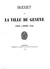 23 vues bud_1876 Budget de la Ville de Genève pour l'année 1876