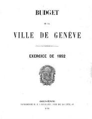 38 vues bud_1892 Budget de la Ville de Genève pour l'année 1892