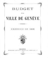 90 vues bud_1906 Budget de la Ville de Genève pour l'année 1906