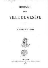 90 vues bud_1941 Budget de la Ville de Genève pour l'année 1941