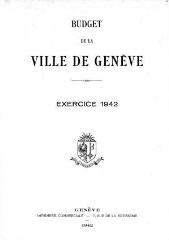 90 vues bud_1942 Budget de la Ville de Genève pour l'année 1942
