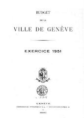 78 vues bud_1951 Budget de la Ville de Genève pour l'année 1951