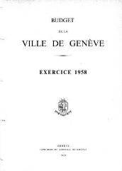 74 vues bud_1958 Budget de la Ville de Genève pour l'année 1958