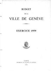 72 vues bud_1959 Budget de la Ville de Genève pour l'année 1959