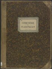 70 vues 552.A.1/20 Cimetière de Plainpalais : répertoiredes des tombes du cimetière, numéros 2133-2242