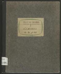 51 vues 552.B.1/31 Cimetière de Châtelaine : registre des personnes incinérées puis inhumées, quartier A-B