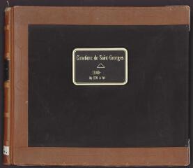 22 vues  - 552.D.3/6 Cimetière de Saint-Georges : registre des concessions 1219-1319 / 1397-1441 (ouvre la visionneuse)