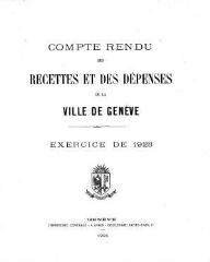 146 vues  - crf_1923 Compte rendu des recettes et des dépenses de la Ville de Genève : pour l\'exercice 1923 (ouvre la visionneuse)