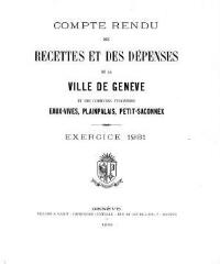 124 vues  - crf_1931 Compte rendu des recettes et des dépenses de la Ville de Genève : pour l\'exercice 1931 (ouvre la visionneuse)