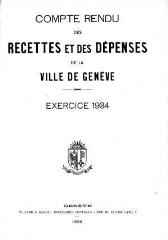 112 vues crf_1934 Compte rendu des recettes et des dépenses de la Ville de Genève : pour l'exercice 1934