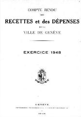 108 vues  - crf_1948 Compte rendu des recettes et des dépenses de la Ville de Genève : pour l\'exercice 1948 (ouvre la visionneuse)