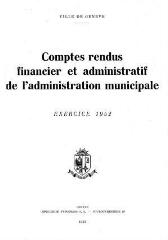 166 vues  - crf_1952 Comptes rendus financier et administratif de l\'Administration municipale 1952 (ouvre la visionneuse)
