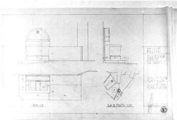 1 vue  - 252.D.1/148 Bémont, Rue; Plans de profil et de face, coupe vue de dessus et plan général du quartier (ouvre la visionneuse)
