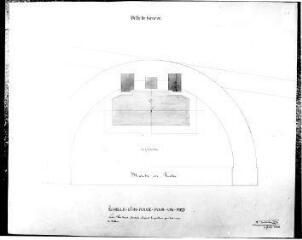 1 vue  - 252.D.1/152 Beauregard, Rue de; Plan de la fontaine vue du dessus; signé par Guillebaud (ouvre la visionneuse)
