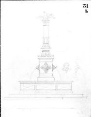 1 vue  - 252.D.1/156 Dorcière, Place, Fontaine des quatre saisons; Plan de la fontaine vue d\'un côté (ouvre la visionneuse)