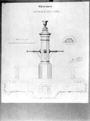 1 vue  - 252.D.1/52 Puits-Saint-Pierre, rue du; plan de la fontaine et de ses fondations (ouvre la visionneuse)