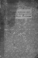 187 vues Maca.B.1 Registre d'entrée des objets d'antiquités, statistiques, médailles, etc. au Musée Académique