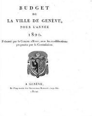 4 vues  - bud_1820 Budget de la Ville de Genève pour l\'année 1820 (ouvre la visionneuse)