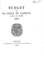 12 vues  - bud_1822 Budget de la Ville de Genève pour l\'année 1822 (ouvre la visionneuse)