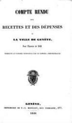 36 vues  - crf_1843 Compte rendu des recettes et des dépenses de la Ville de Genève : pour l\'exercice 1843 (ouvre la visionneuse)