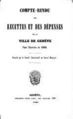 37 vues  - crf_1860 Compte rendu des recettes et des dépenses de la Ville de Genève : pour l\'exercice 1860 (ouvre la visionneuse)