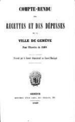 37 vues  - crf_1861 Compte rendu des recettes et des dépenses de la Ville de Genève : pour l\'exercice 1861 (ouvre la visionneuse)