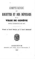 45 vues  - crf_1867 Compte rendu des recettes et des dépenses de la Ville de Genève : pour l\'exercice 1867 (ouvre la visionneuse)