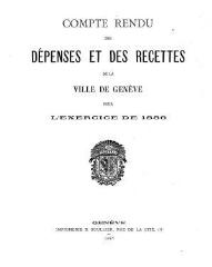 34 vues  - crf_1886 Compte rendu des recettes et des dépenses de la Ville de Genève : pour l\'exercice 1886 (ouvre la visionneuse)