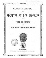 42 vues  - crf_1889 Compte rendu des recettes et des dépenses de la Ville de Genève : pour l\'exercice 1889 (ouvre la visionneuse)
